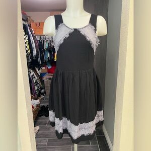 Free People Black & Light Purple Lace Dress